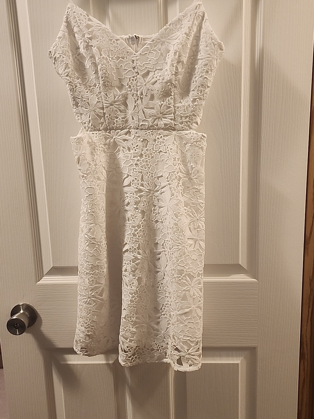 Guess White Lace Spaghetti Strap Mini Dress